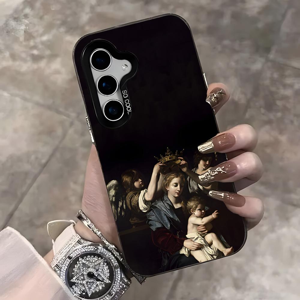 Caravaggio Paintings Phone Case For Samsung S25 Ultra S23 S22 S21 S20 Ultra Plus S24 Fe A54 A55 Color Silver Cover