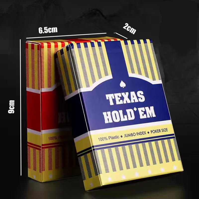 Plastic Playing Card Classic Simple Texas Hold'em Jombo Index Poker Playing Cards,For Bridge Game Entertainment, Good Quality