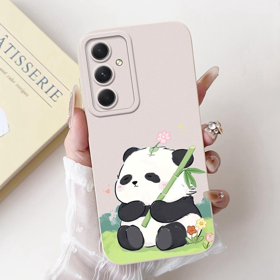 Phone Case For Samsung Galaxy A55 A54 5G Camera Shockproof Soft Liquid Silicone Bumper On Samsung A54 A 55 Funny Animals Meme