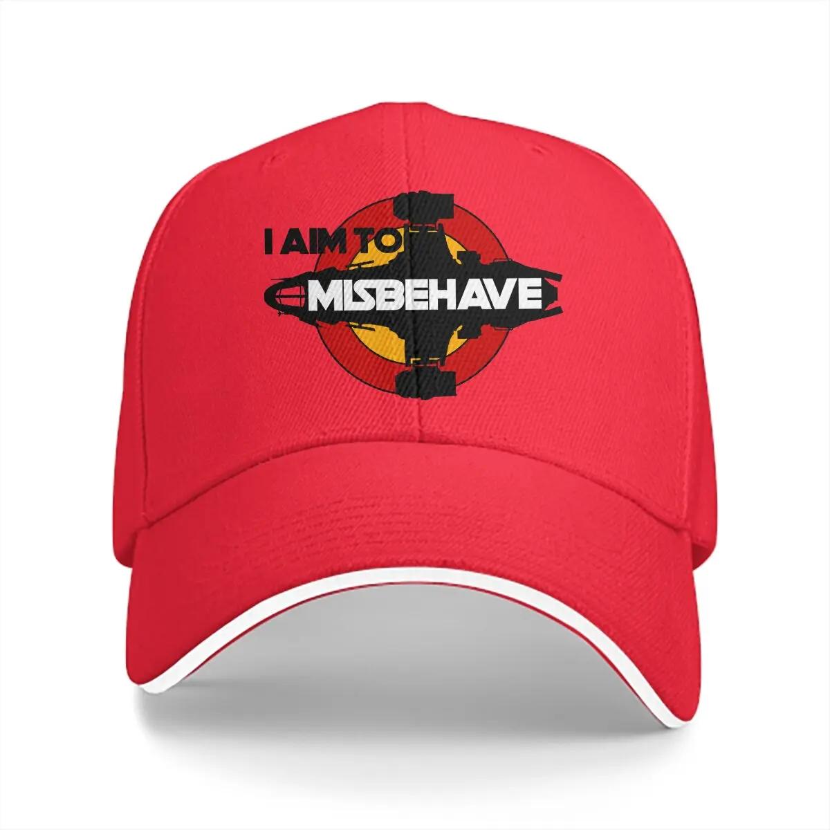 Washed Men s Baseball Cap I Aim To Misbehave Essential Trucker Snapback Caps Dad Hat Firefly Serenity TV Golf Hats One Size