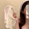 New Korean Sweet Lace Flower Triangle Hair Scarf Women Square Scarf Headband Pastoral Headdress Summer Seaside Hair Accessories