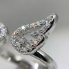 Romantic Sweet Angel Wings Ring for Women Simple Rhinestone Silver Color Adjustable Finger Ring Versatile Party Wedding Jewelry