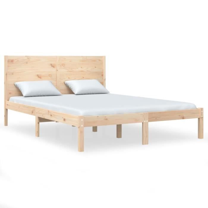 VidaXL Cadre de lit Bois de pin massif 160x200 cm 3104163