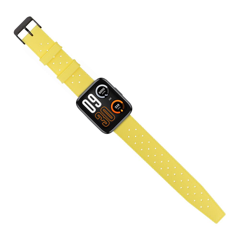 ERBORD Universal Silicone Strap 22mm, Tropic, Yellow/Black Buckle