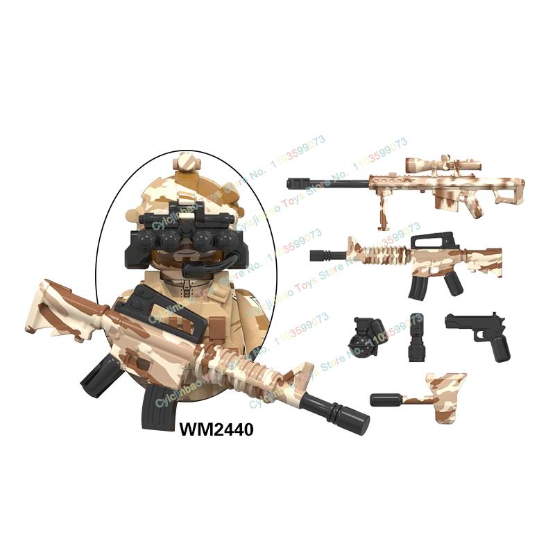 Figurine de acțiune cu mini cărămizi Forțele Speciale Navy Seals Soldați Moderni KSK SSO Blocuri de Construcție Jucării pentru Copii WM6147