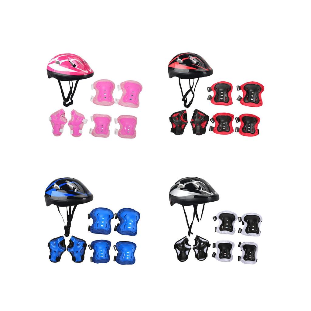 7 ks/Sada Dětská cyklistická helma Helma pro teenagery na skateboard na skateboard inline bruslení kolečkové bruslení multi sport longboard