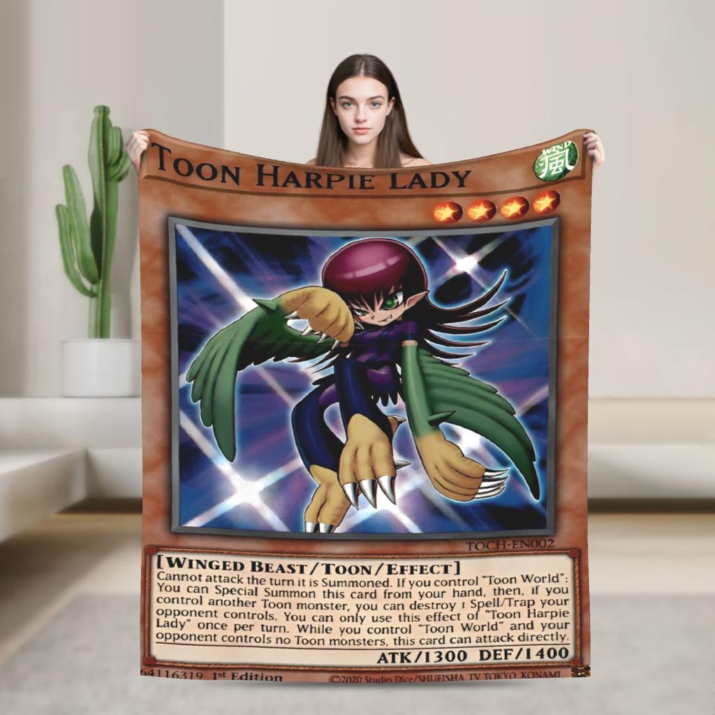 Anime Yu Gi Oh Card Blankets  Flannel Funny Breathable Throw Blankets for Bedding Lounge Textile Decor