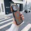 For iPhone 16 Pro Max Magnetic Case Skin-Touch TPU Acrylic Phone Back Cover with Lens Protector Kickstand