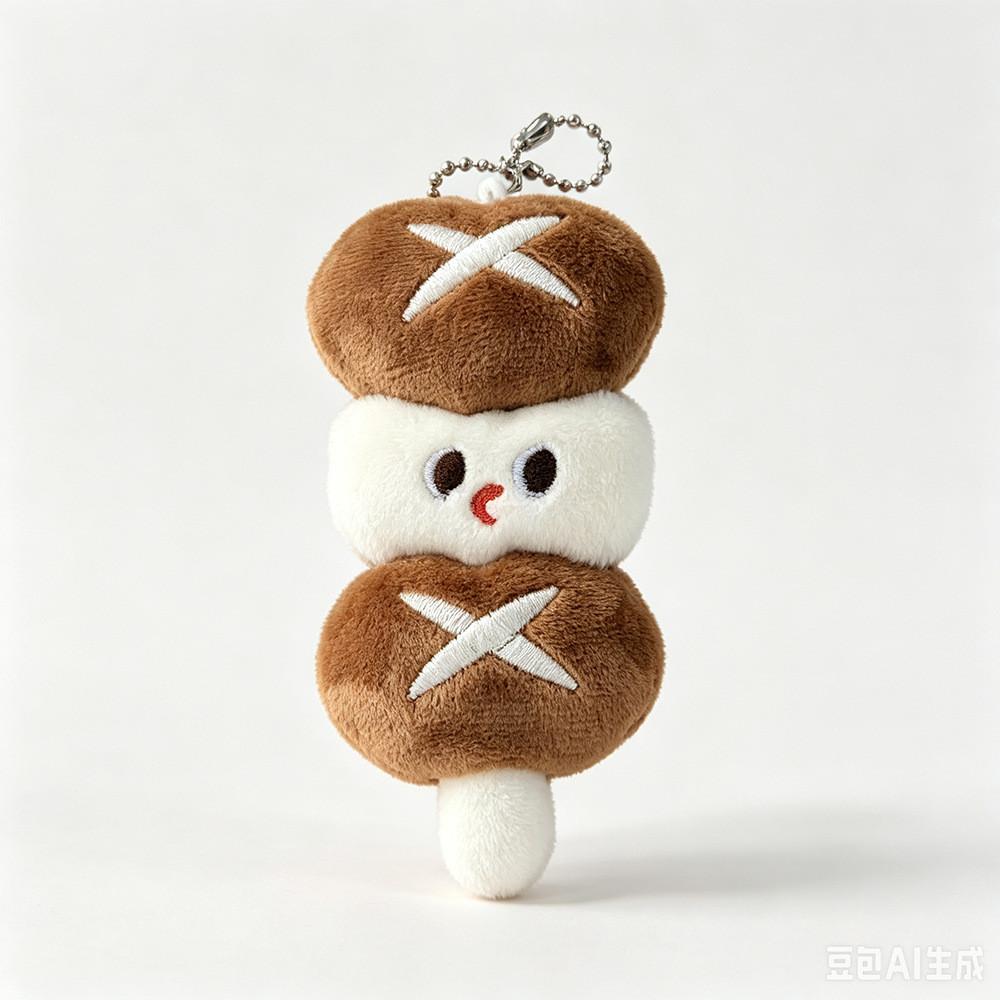 Kawaii Foodshaped Plush Pendant With Pp Cotton For Backpack And Keys