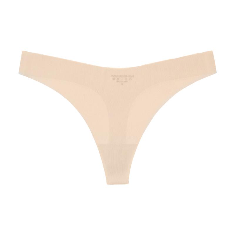 Thin Sexy T-pants Low-rise Sports European and American Seamless Ice Silk Transparent Yoga One-piece Mask Underwear Women