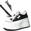 Microfiber White Platform Sneakers Women Wedge Heel Sneakers Shoes Comfy Casual Shoes