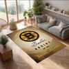 Tappeto in Velluto di Cristallo Boston Bruins, Tappetino Antiscivolo Personalizzato con Testo Nome per Arredamento Casa Regalo