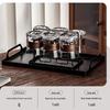 Handun Glass Teacup Set with Iron Holder