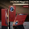 Husă Premium din Piele Naturală Pentru Honor Magic V6 Suport Rotativ 360° Fereastră Inteligentă Răspuns la Apeluri Capac de Protecție pentru Cameră