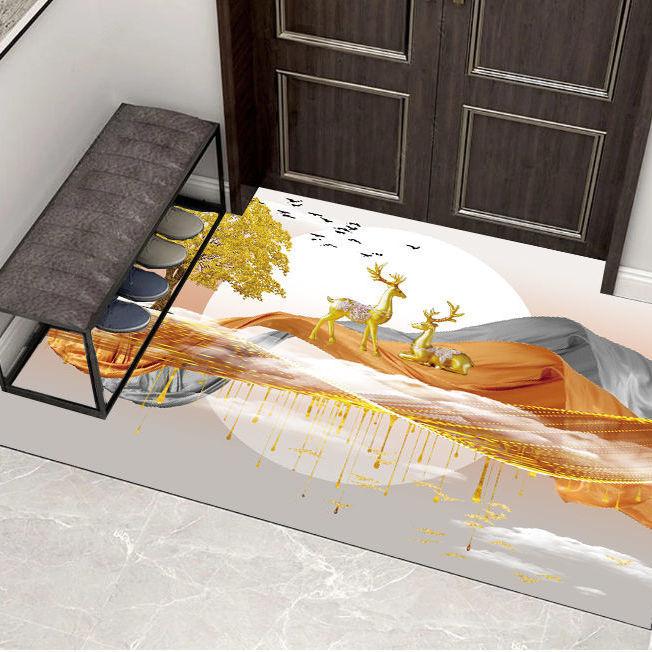 Entrance Mat Floor Mats Non-Slip Back Rubber Welcome Doormat Bathroom Kitchen Mat