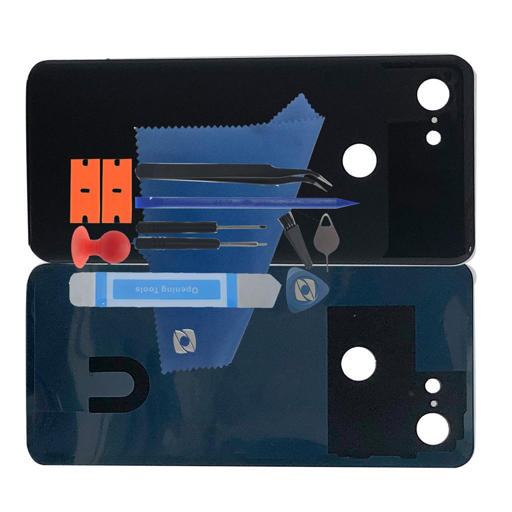 Cellphone Back Glass for Pixel 3 5.5" Rear Panel Back Door Housing with Repair Tools Mobile Phone Replacement Accessory