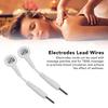 20Pcs Electrode Wires 2.0in Portable Replacement Button Electrode Lead Wires for Therapeutic Instruments White