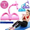 Yoga Tension Rope 4 Tube Puller Abdominal Exerciser Fitness Elastic Sit Up Pull