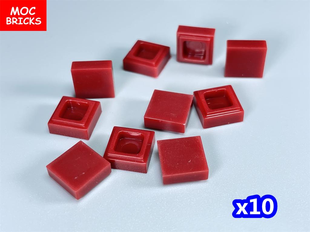 100pcs/lot MOC Bricks Tile 1x1 3070 DIY Room Frame House City Educational Building Blocks Assemble Particles Toy Kids Gift