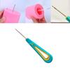 Non-slip Handle Scratch Awl Tool Leathers Awl Tool Steel Cone Punching Leather Hole Punching Tool for Sewing Repairing