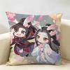 Cute MMo DDao ZZu SShi Cushion Cover Natural Linen Organic Fabric DoubleSided Printing Room Sofa Decor Pillow Case
