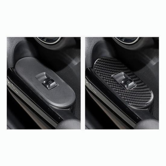 Bright Carbon Fiber Car Interior Door Window Button Panel Sticker For Mini F56