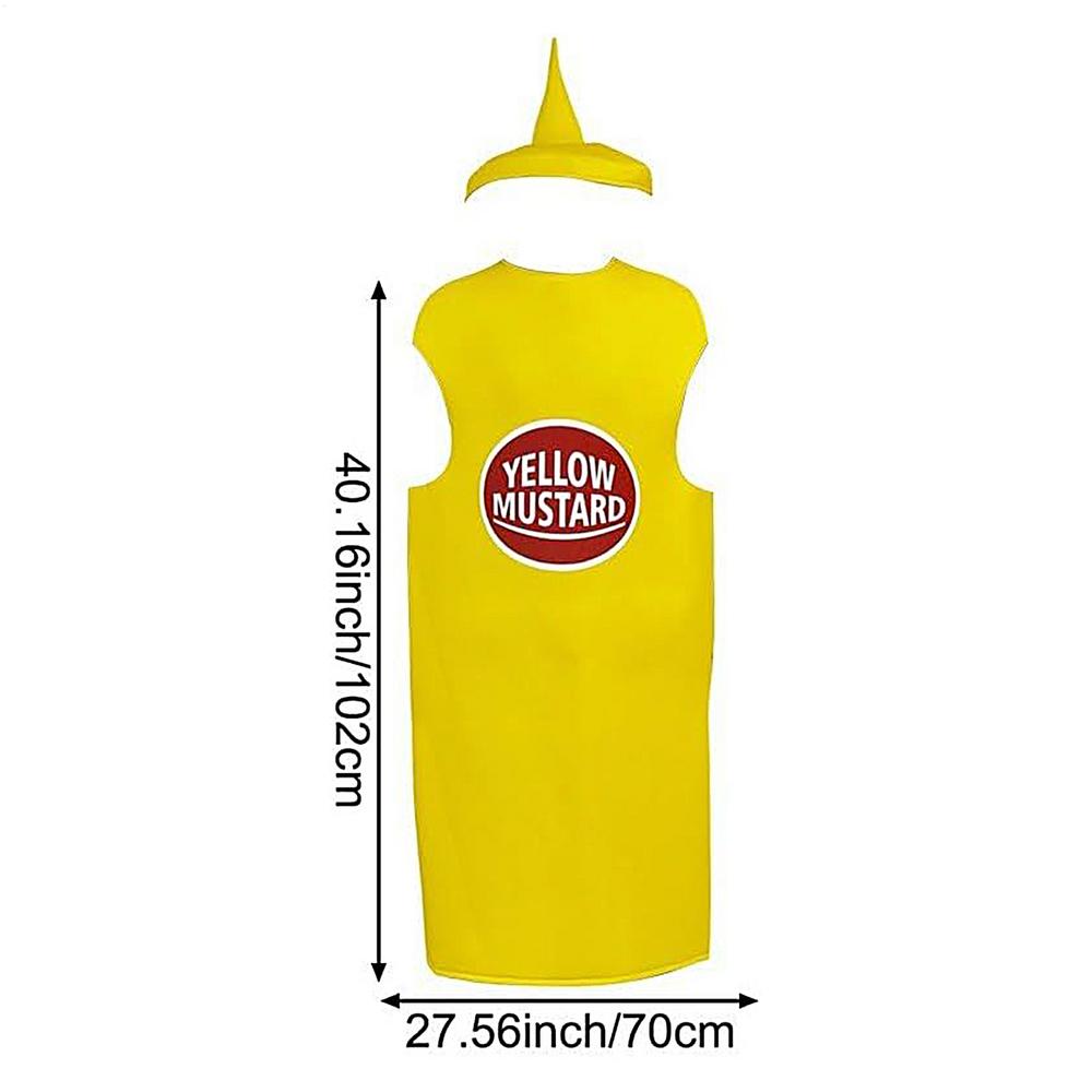 Ketchup Costume Ketchup Cosplay Halloween Costume for Adult Unisex Role Playing Dress Up Clothes Props Novelty Clothing for Men