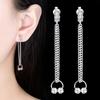 Fashionable Back-hanging Mid-length Tassel Style for Women Earrings