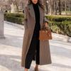 Fashion Plaid Overcoats Women Loose Lapel Button Long Sleeve Lady Coat Elegant Autumn Winter Fashion Female Outerwear