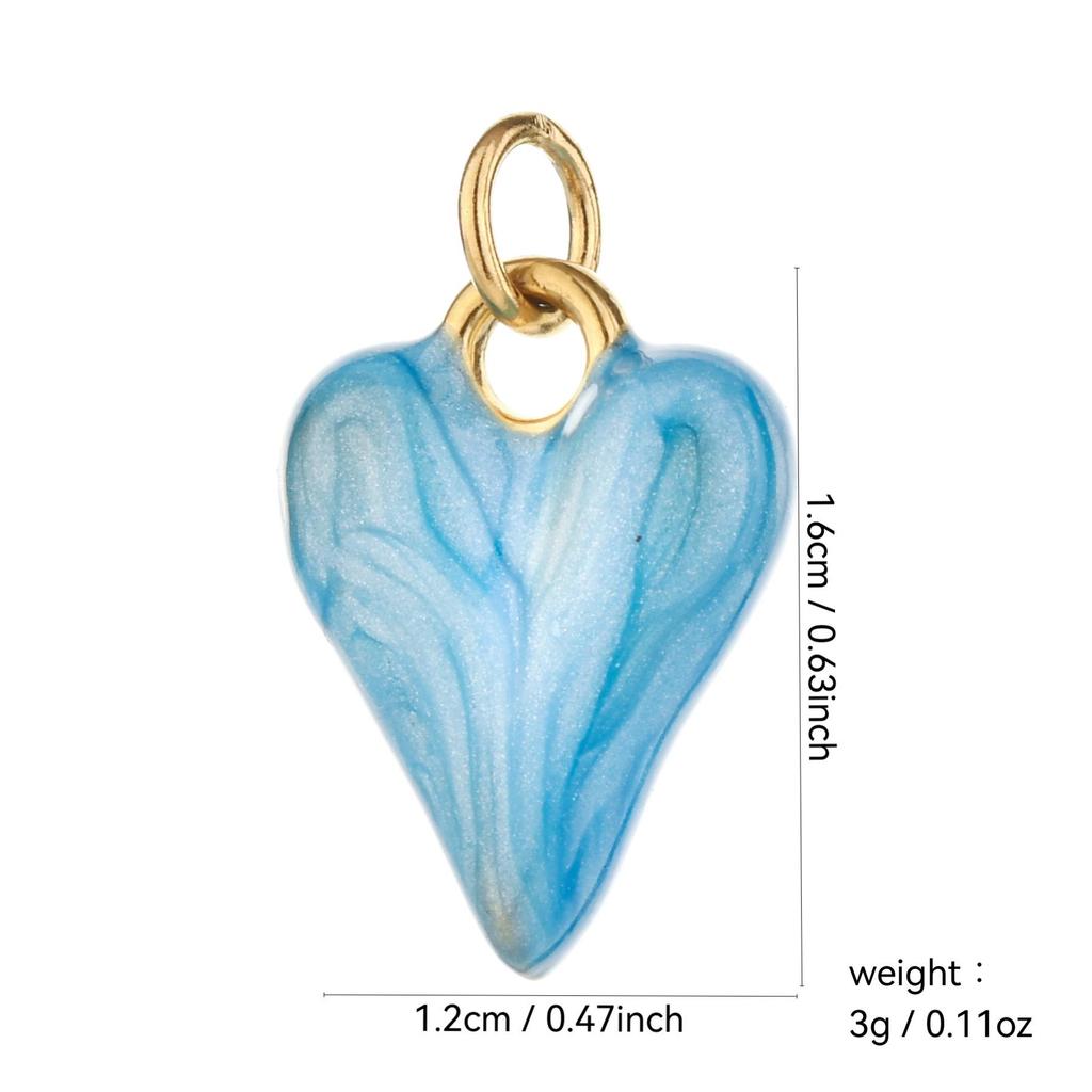 Edelstahl Emaille Herz Anhänger Schmuck Halskette Zubehör