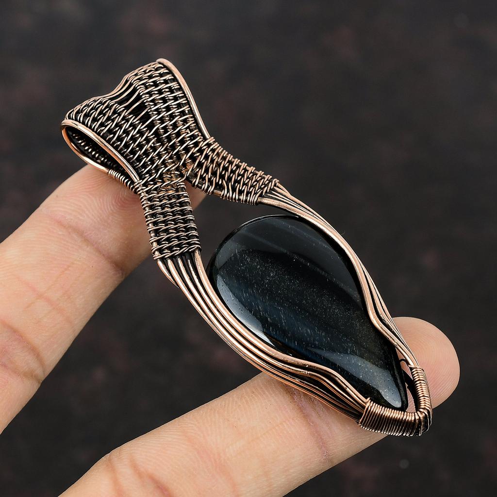 Nellite Pendant Copper Wire Wrapped Pendant Gemstone Pendant Nellite Copper Jewelry Handmade Designer Pendant Gift For Him Wire Wrap Jewelry