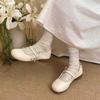 Gentle Wind French Bow Fragrant Wind Retro Mary Jane Shoes Pedal 2025 New Skirt Single Shoes Round Head Leather Shoes