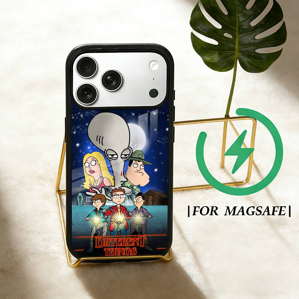

Мультяшный Чехол Для Телефона American Dad Для iPhone 17,16,15,14,13,12,Plus,Pro,Max Для Magsafe Магнитной Беспроводной Зарядки iPhone14PROMAX