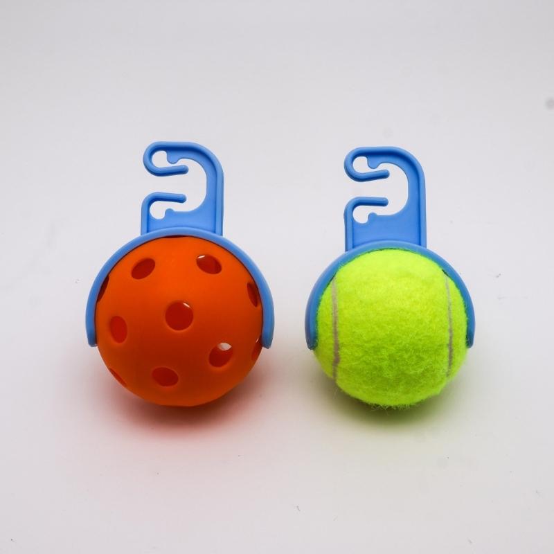 Adjustable Tennis Ball Holder And Fence With Stable Base And Easy Storage Pickleballs Ball Holder Net Clamps Accessory