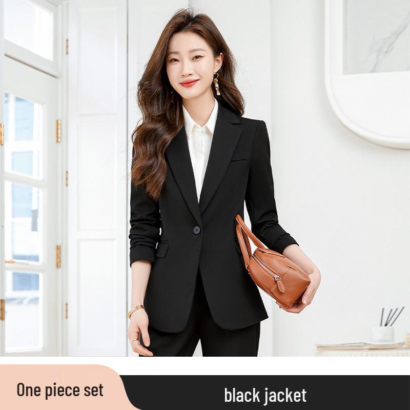 2026 Women's Gray Professional Suit Set - High-End Interview & Workwear (Spring/Autumn)