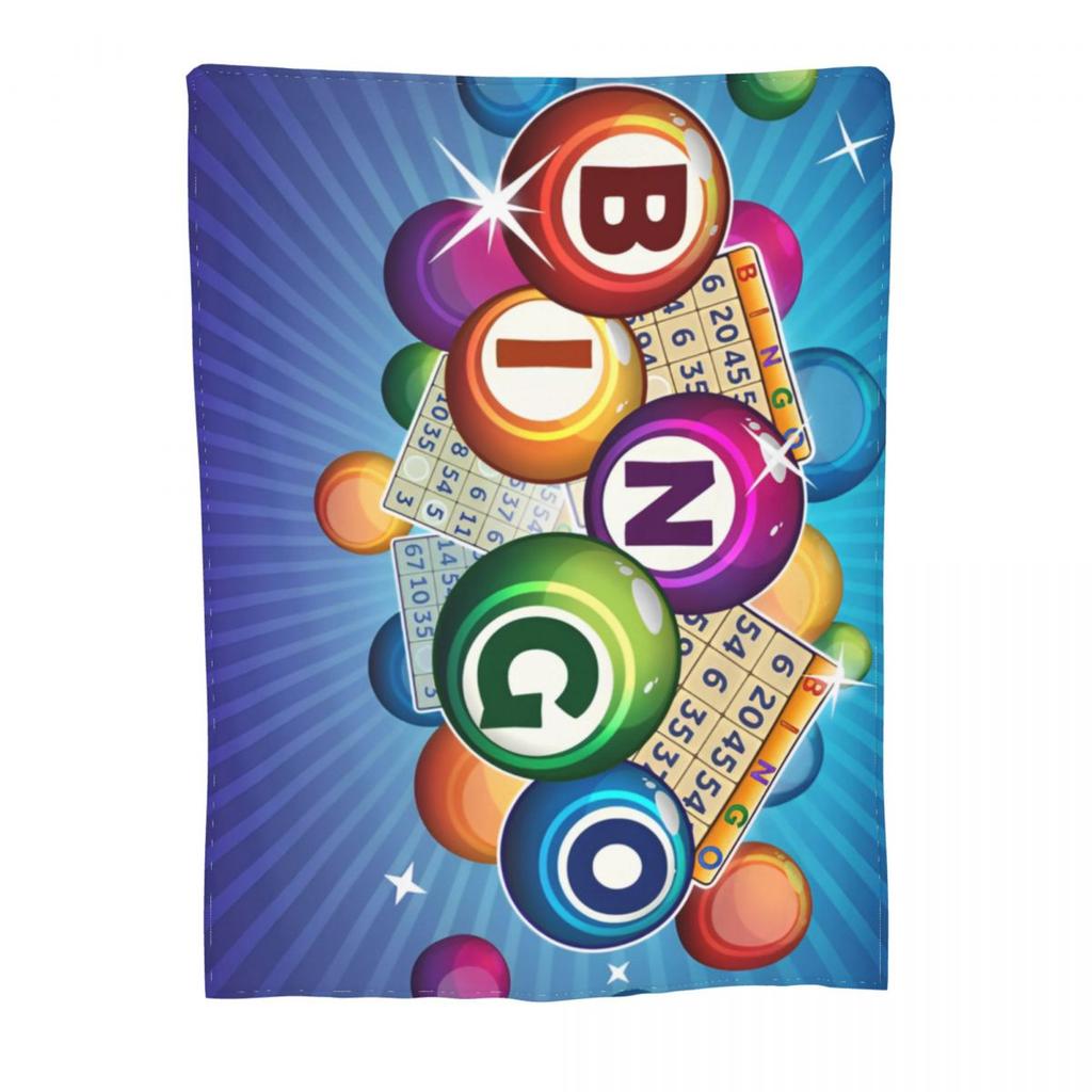 Coperte Divertenti per Gioco del Bingo Stampa in Pile Traspiranti Leggere Coperte da Lancio per Letto Copriletto da Esterno