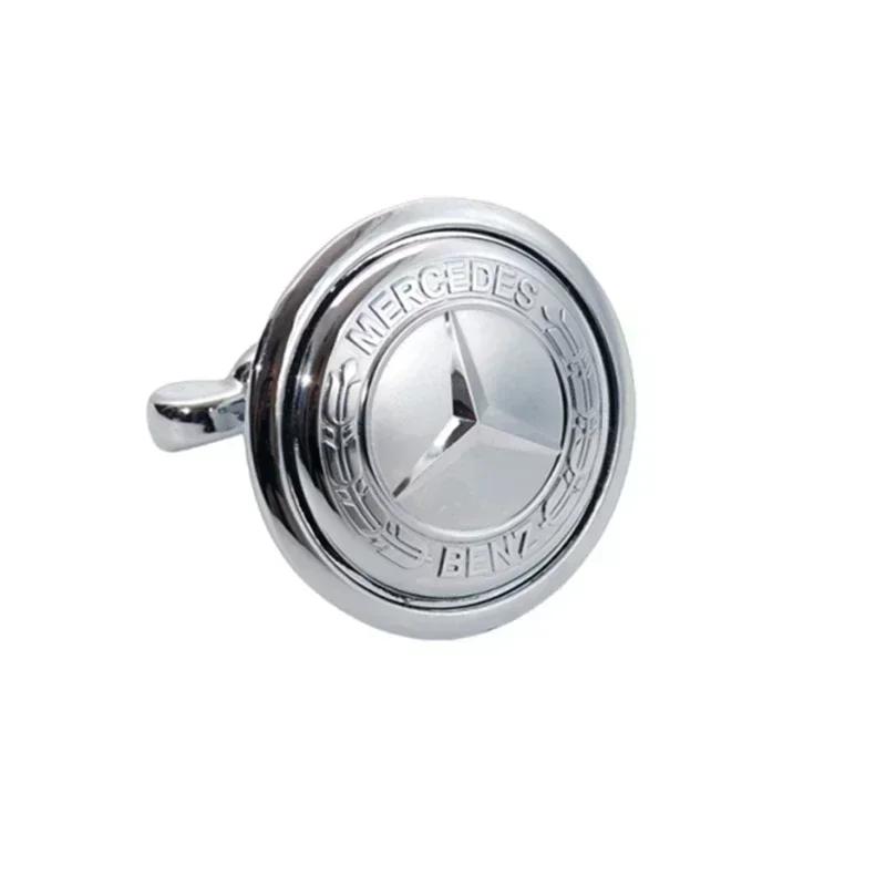 hzrm1 45mm Car Front Emblem Badge Modified Bonnet Chrome Hood Cover for Mercedes Benz W203 W204 C E S Class W210 W211 W220