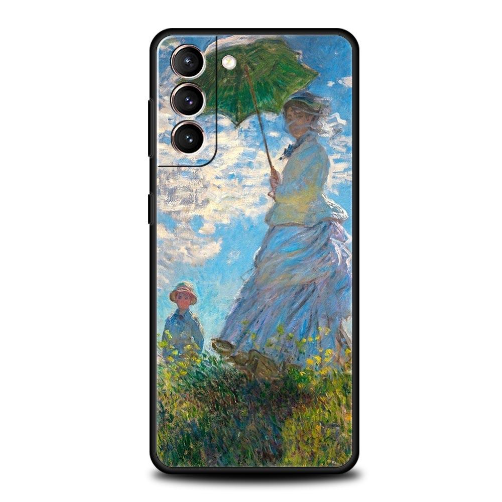 Handyhülle für Samsung Galaxy S24 S23 S22 Ultra S20 S21 FE 5G S10 S9 Plus S10E S8 S7 Edge Weiche Silikonhülle Claude Monet Kunst