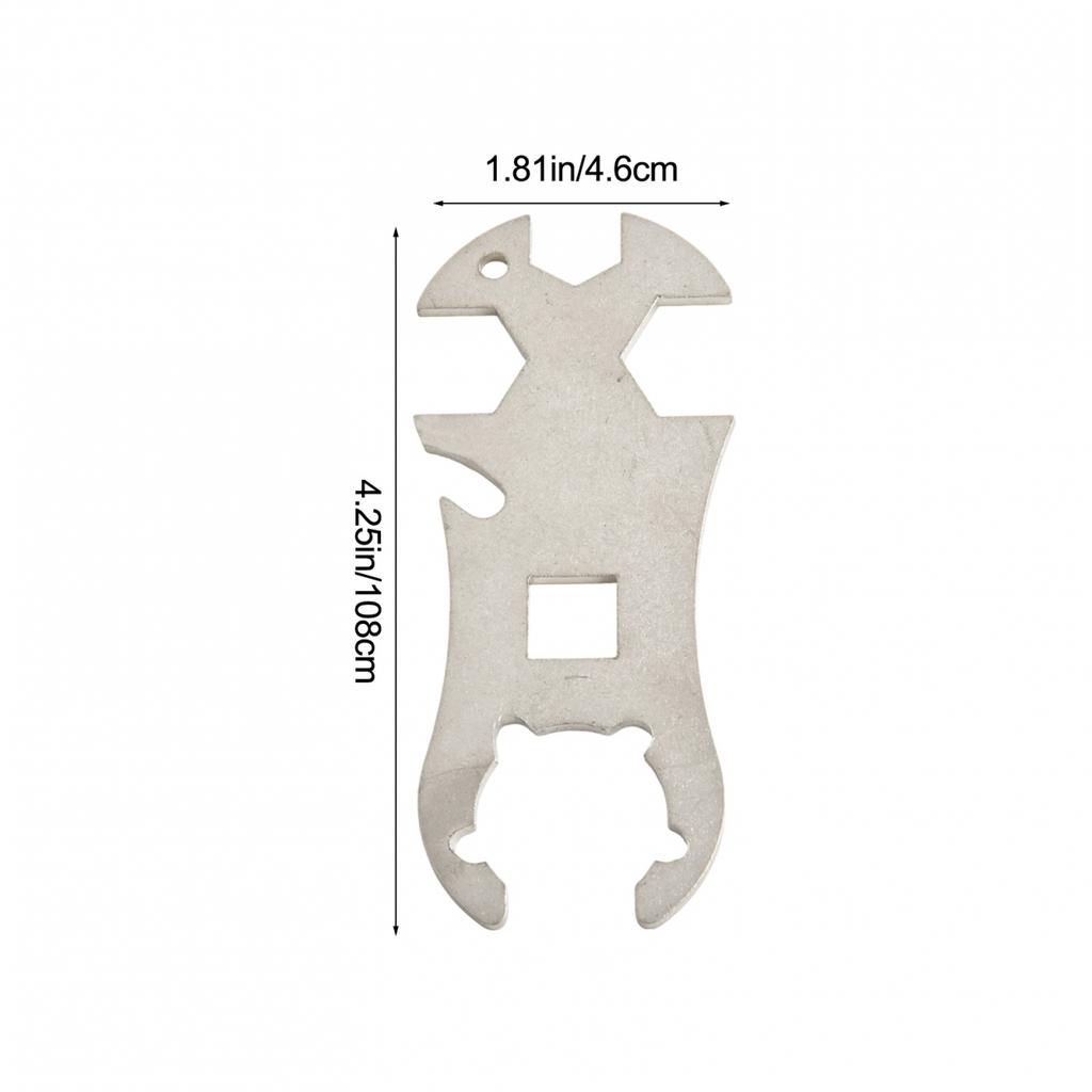 Klíč na plynové láhve kompatibilní s nejběžnějšími velikostmi od 13 mm do 19 mm