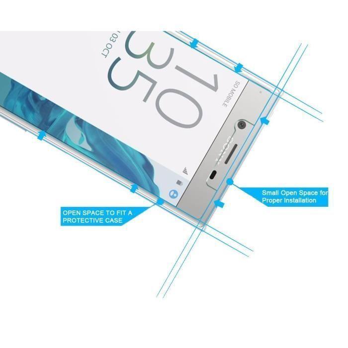 Screen Protector Glass Film - Phonillico® - Sony Xperia XZ1 - Pack of 3 - Tempered Glass - Scratch Resistant