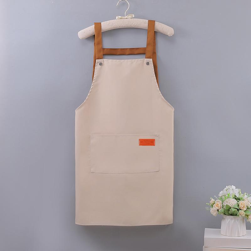 Custom Logo Waterproof Canvas Apron for Catering, Coffee, Kitchen, or Office