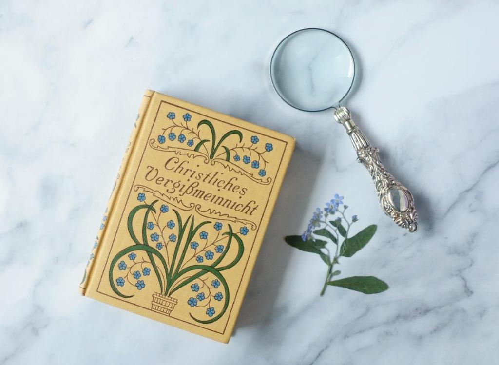 [USED] German Antique Book Christian Forget-me-not Memorial Book Foreign Book