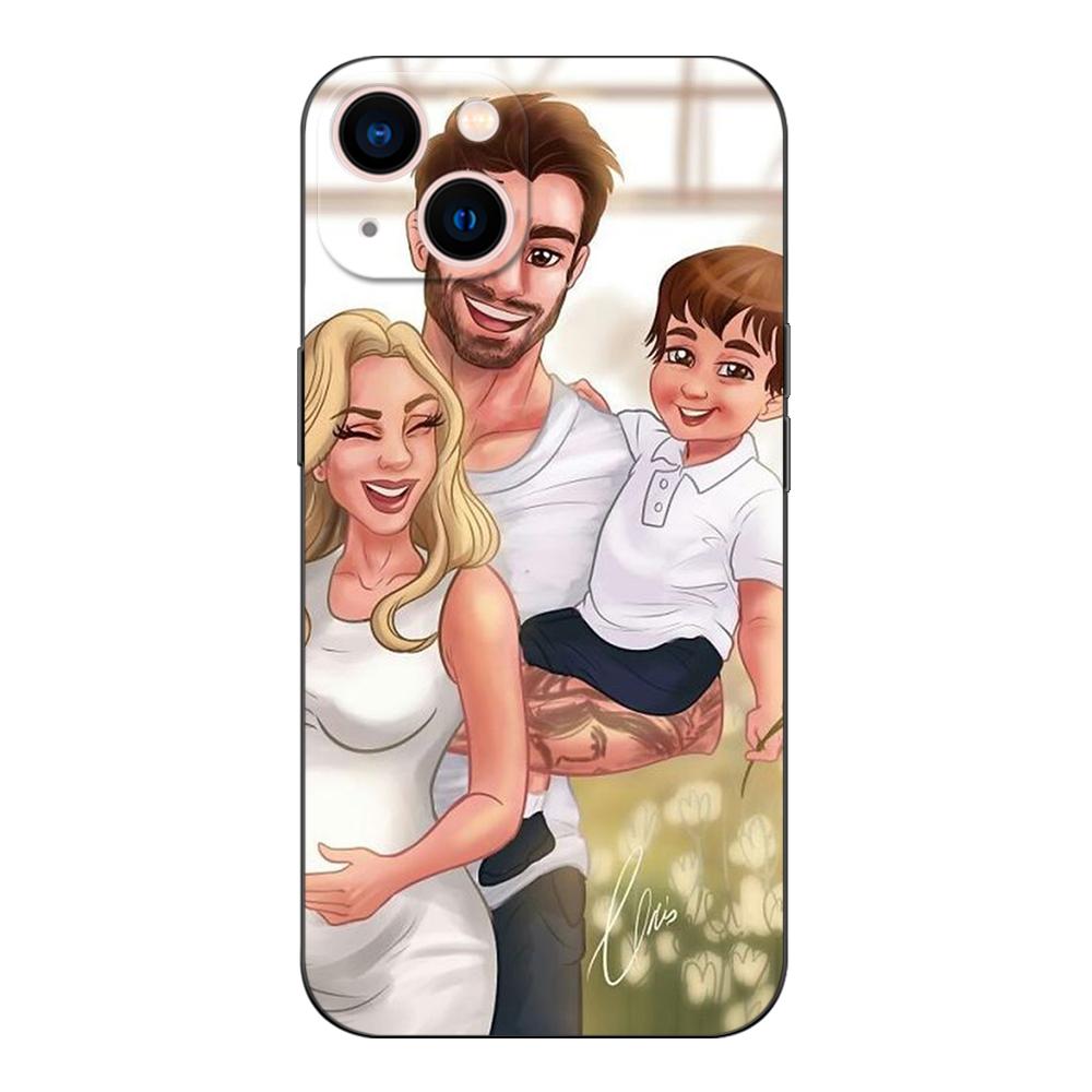 Black Tpu Case For Motorola Moto G31 G40 Fusion G41 G50 G51 edge30 G10 G20 G30 G100 5G G22 Mom Dad Baby family