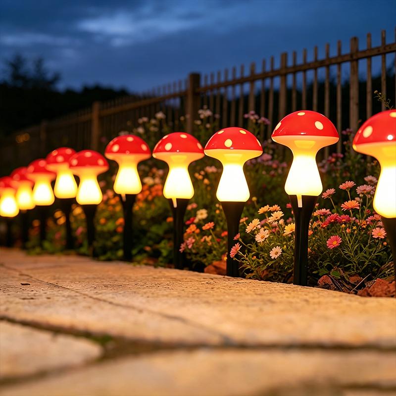 Solar Mushroom Lights for Garden Decor Waterproof Outdoor Garden Mushroom Lamp Solar LED Fairy Lights for Patio Path Yard Lawn