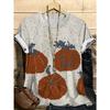 Summer Round Neck 3D Halloween Themed Pattern Print Top Fashionable Casual Short Sleeved Women's T-shirts