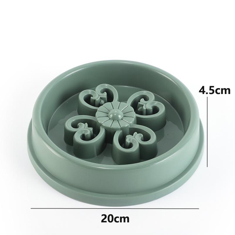 Cross-Border Pet Bowl: Anti-Choking Cat & Dog Slow Feeder with Lattice Design.