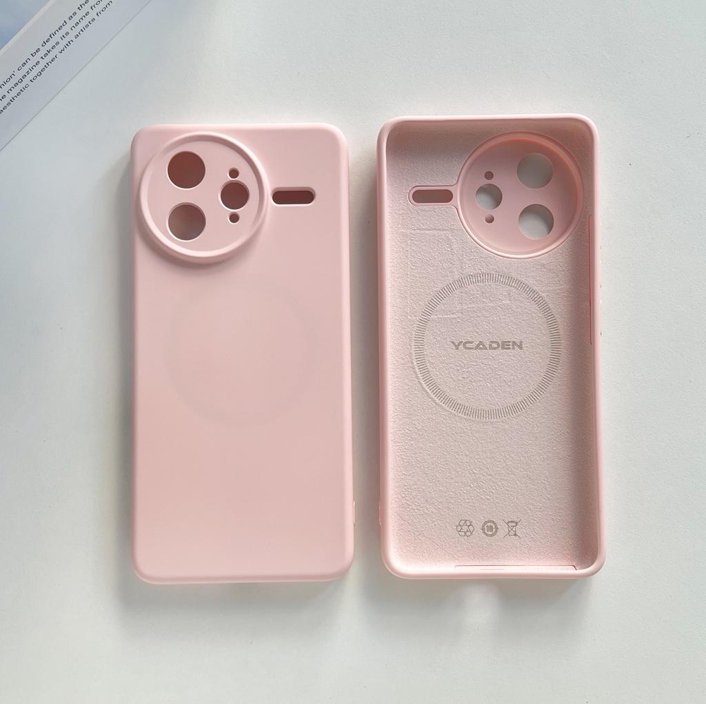 Premium liquid silicone is suitable for Xiaomi 17ProMax magnetic mobile phone case, Redmi K90 fine hole solid color sheath.