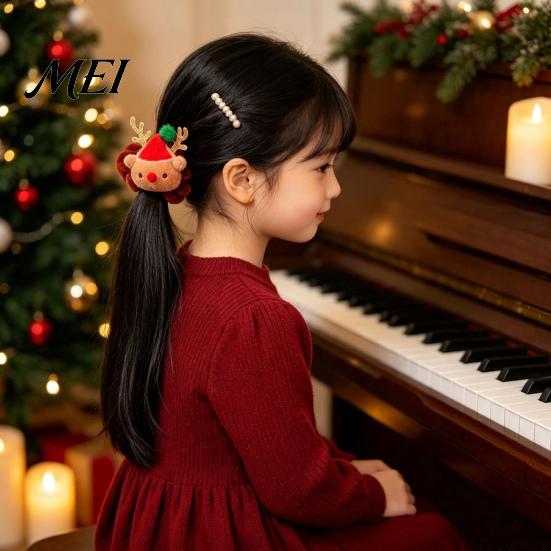 Soft Flannel Scrunchies for Christmas Party Hair Tie Girls, Scrunches with Reindeer/Christmas Tree/Gift/ Santa Exquisite Gift Sets Kids Claus Accents,