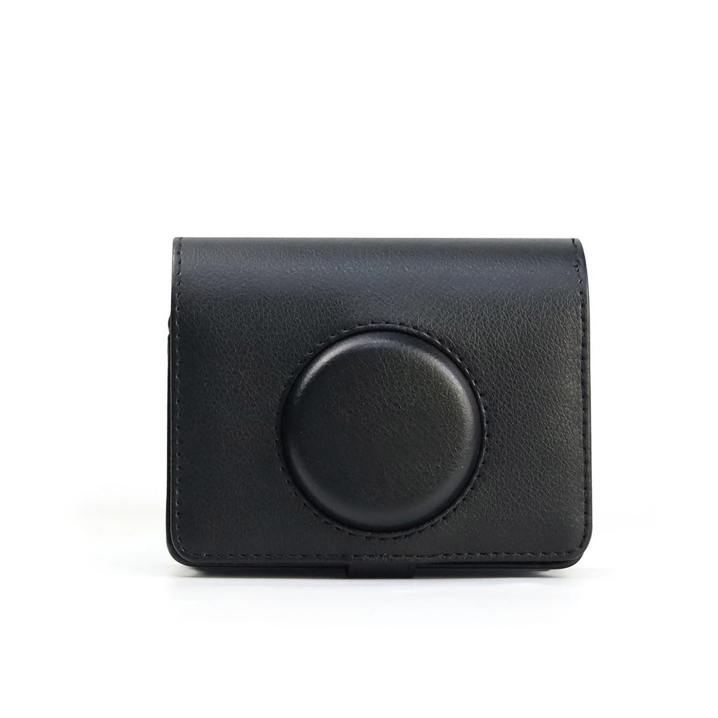 Retro PU Leather Camera Bag Digital Camera Case Photography Leather Case for Instax Mini Black