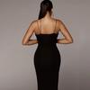 Women's Sleeveless V Neck Bodycon Dress Evening Party Cocktail Club Mini Dresses Sexy Long Dress for Clubwear